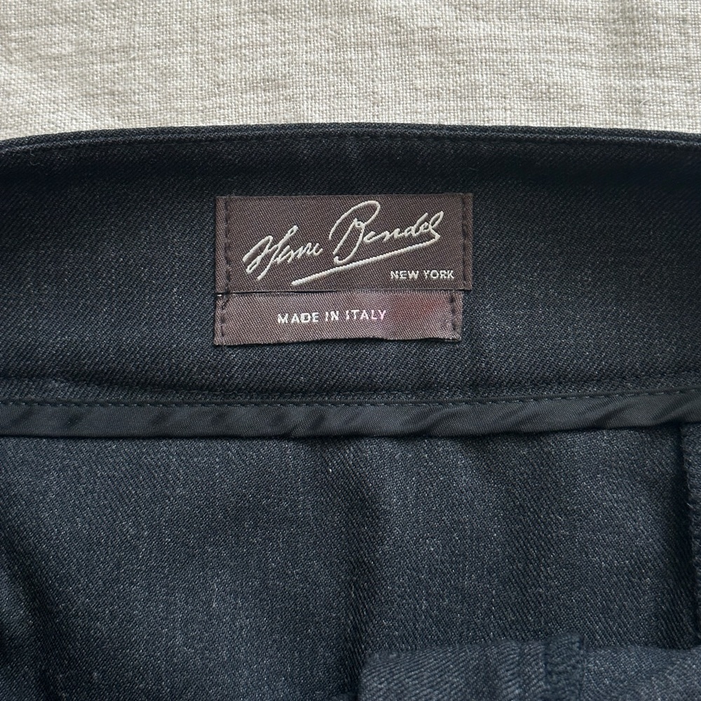 Vintage Black Wool Straight Skirt Henri Bendel Size 4 - Picture 6 of 8